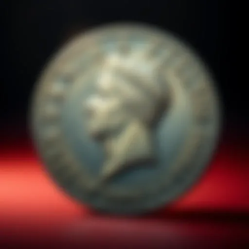 An 1804 France 5 Francs coin featuring a portrait of Napoleon I, showcasing its detailed design and engraver's mark.