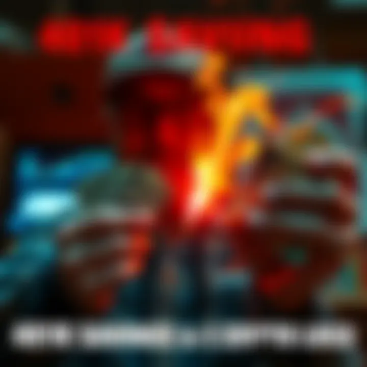 A person compares their 401k savings with a friend’s cryptocurrency losses, showing two contrasting financial paths, one stable and the other volatile.