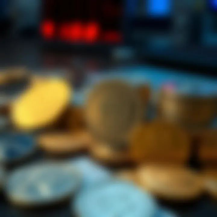 A close-up view of 9/11 World Trade Center recovered coins displayed on a table, highlighting their unique features and inscriptions.