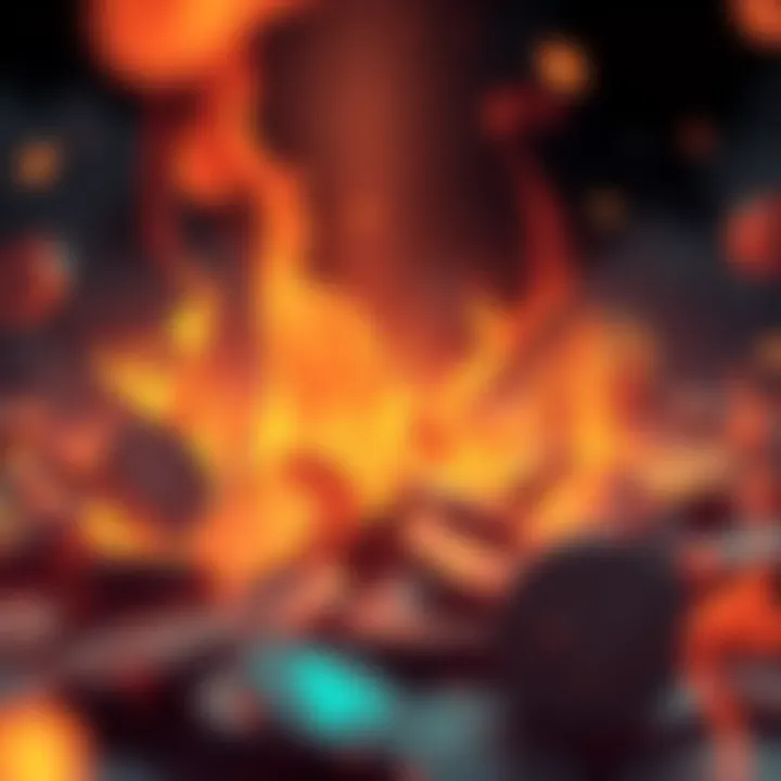 Illustration of ANKR tokens being burned in a digital fire, symbolizing a proposal to reduce supply for price recovery.