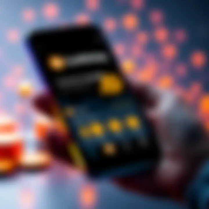 A smartphone displaying the GoMining app showcasing Bitcoin rewards and mining features