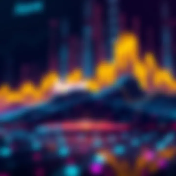 A visual representation of Aave's DeFi platform showing a drop in value due to a glitch, causing liquidations.