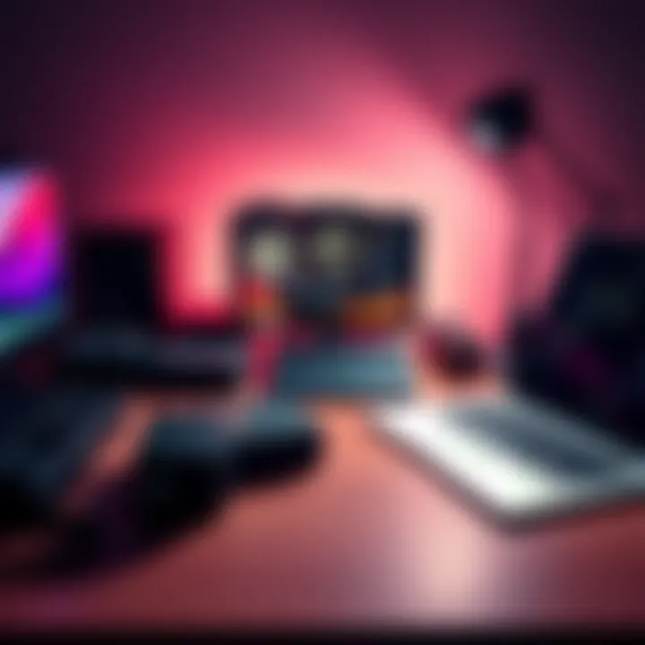 Affordable Solo Miners on Desk A selection of compact solo miners arranged on a desk with a laptop, showcasing options under $200 for beginners.