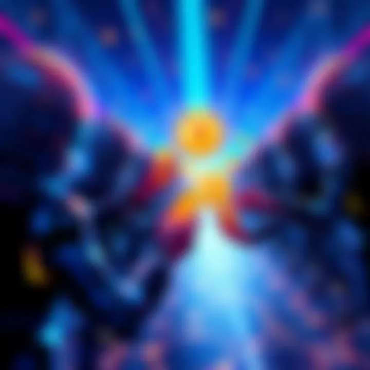 Illustration of AI agents making payments using stablecoins on the Stellar network, symbolizing seamless and autonomous transactions without API keys.