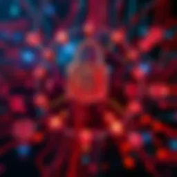 AI and Quantum Computing Challenge Bitcoin Security A visual representation of AI and quantum computing symbols surrounding a locked Bitcoin symbol, highlighting security challenges.