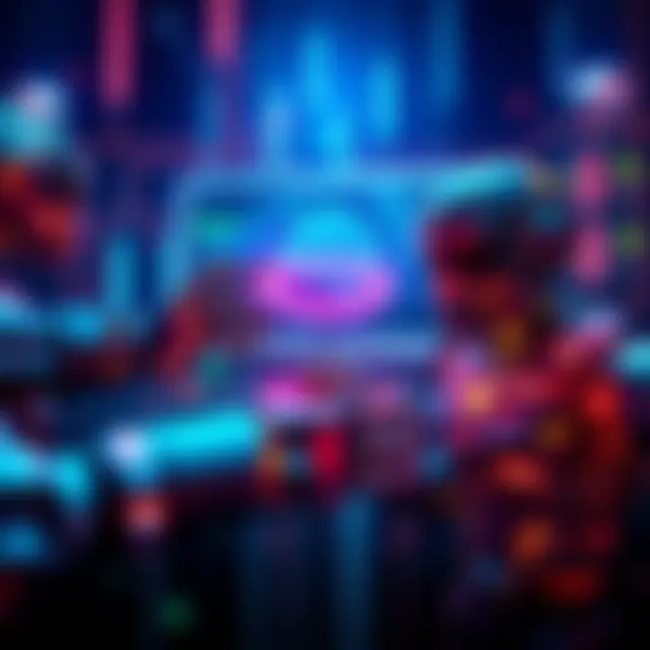 A visual representation of AI systems protected by ring signature technology, showcasing robotics and brain-computer interfaces.