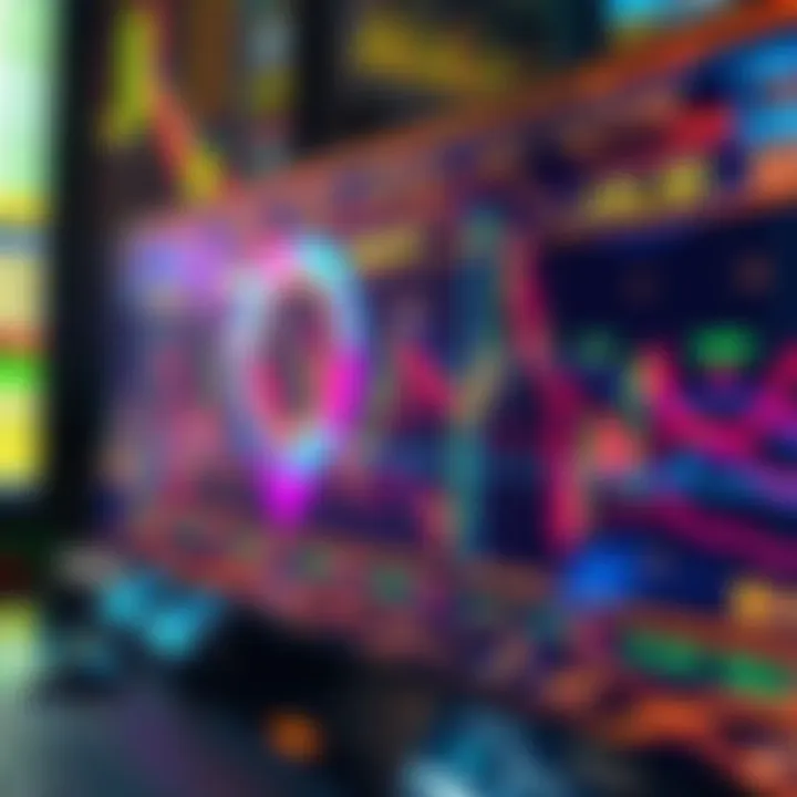 A digital screen showing a graph of cryptocurrency trading patterns with AI symbols and algorithms in the background.