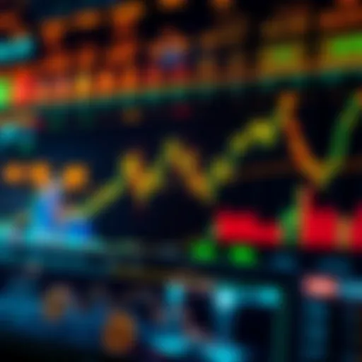 A graphical representation showing the performance of an algorithmic trading bot with charts and cryptocurrency icons, highlighting its strategy and results.