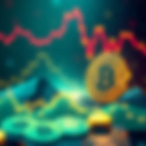 A graphical representation of altcoins gaining value while Bitcoin shows a decline, highlighting market trends in 2026.