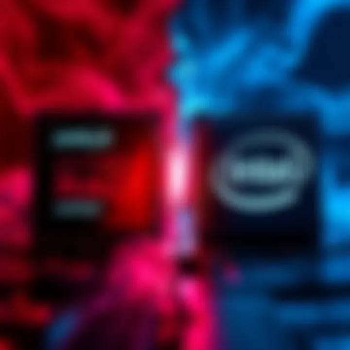 A side-by-side comparison of AMD and Intel CPUs highlighting their performance and efficiency for editing and gaming.