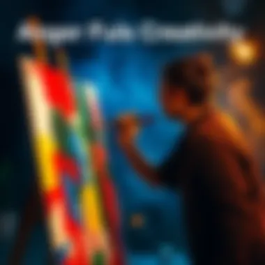 A person passionately painting on a canvas, expressing intense emotions through vibrant colors and bold strokes, symbolizing the link between anger and creativity.