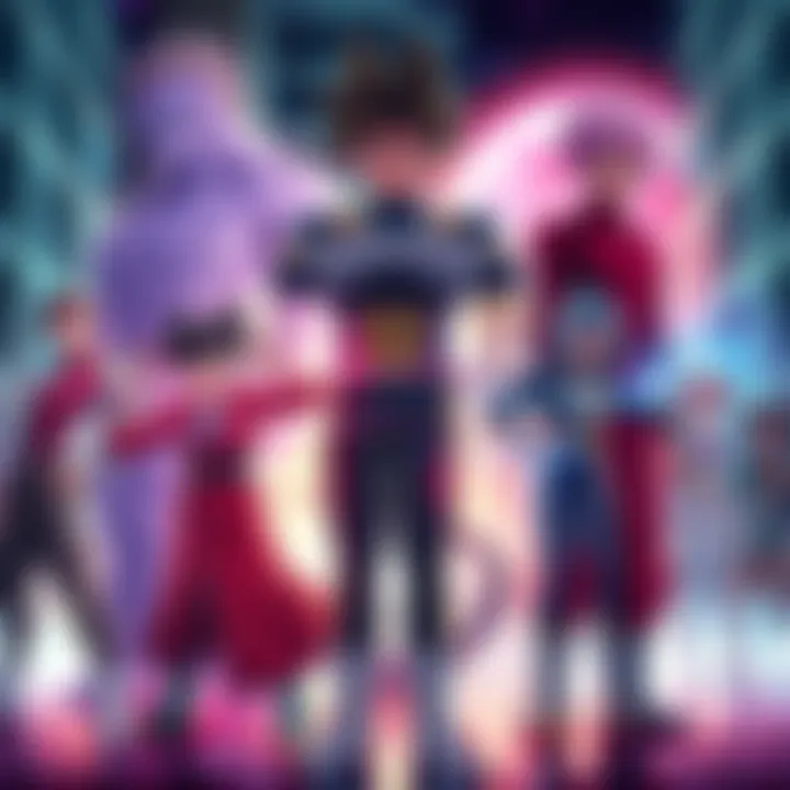 Anime characters showing strength A group of strong anime characters from various series standing confidently, showcasing their unique powers and abilities