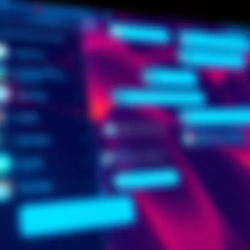 Screenshot of an anonymous chat application interface showcasing text conversations and user-friendly design