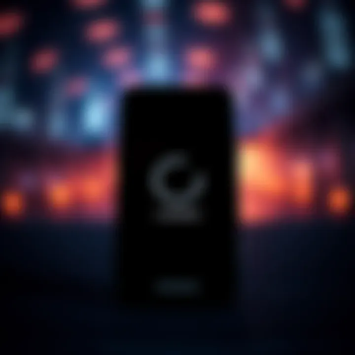 A smartphone displaying a loading screen for an app, indicating a loading error.
