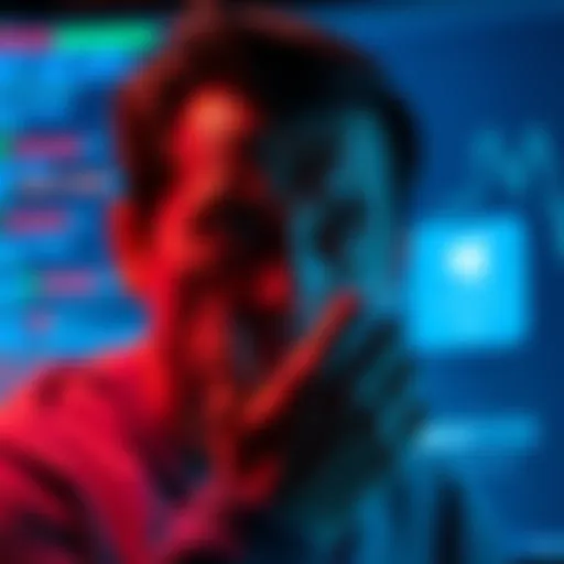 A frustrated person looking at a Windows 11 screen with Apple app login errors