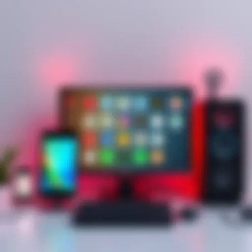 A display of various apps running on an Umbrel 4TB setup featuring a user-friendly interface.