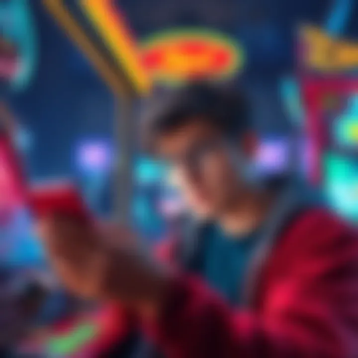 A frustrated player looking at their arcade game app showing missing rewards after the latest update.