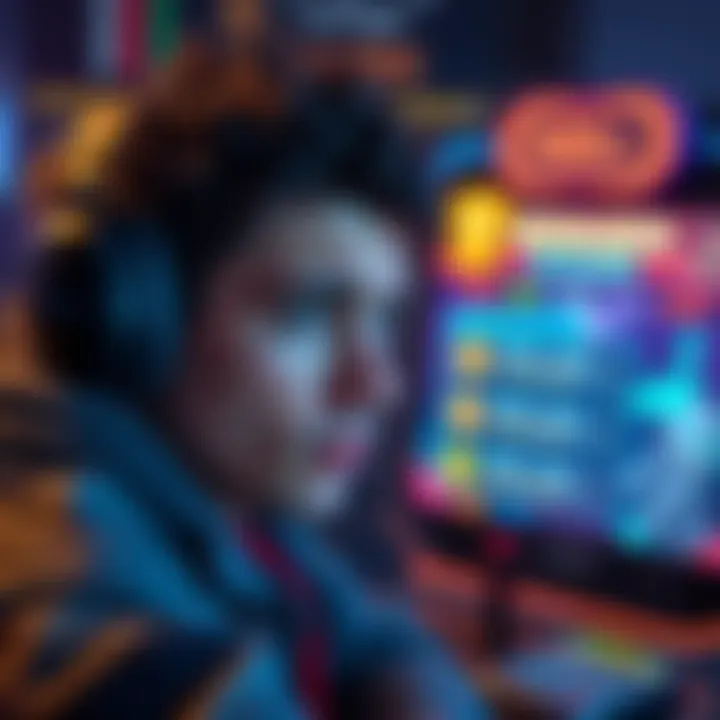 A gamer looking frustrated while playing an arcade tower defense game, showing a screen with unclaimed rewards