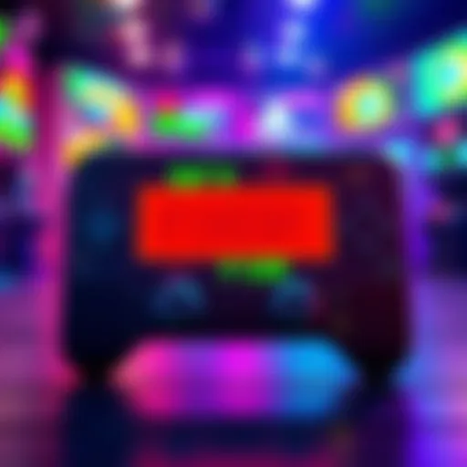 A colorful graphic showing a gaming console with a notification about the Arcade update being fixed