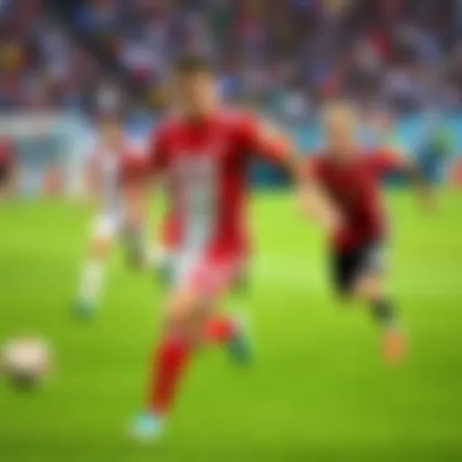 Players from Argentina and Switzerland in action during the match, showcasing their skills and teamwork on the field.