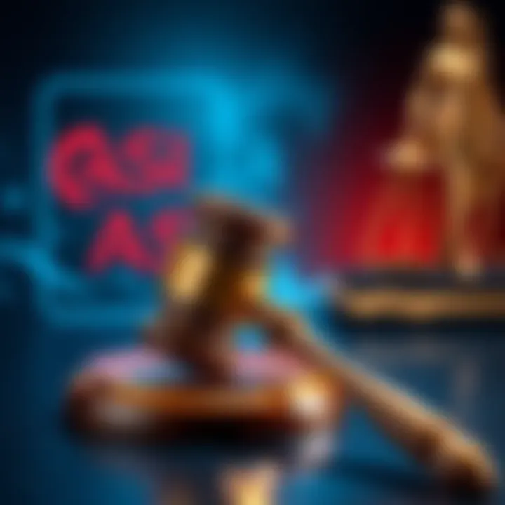 A visual representation of the ASI Alliance and OCEAN Protocol logos with a gavel symbolizing the legal battle over stolen FET tokens