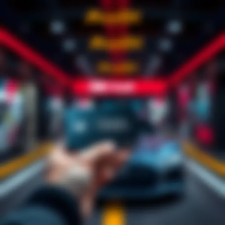 A person holding the Audi F1 Card with a sleek design and branding visible