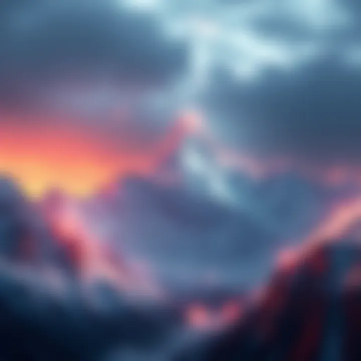 A graphic showing a mountain peak representing Avalanche reaching a new high for real-world asset investments, with digital elements illustrating asset management.