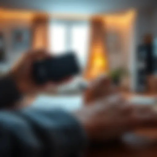 A person holding a Trezor One hardware wallet and writing down a recovery phrase on paper in a well-lit room