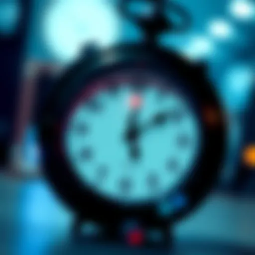A clock showing time with its hands moving backwards, symbolizing the concept of time running in reverse.