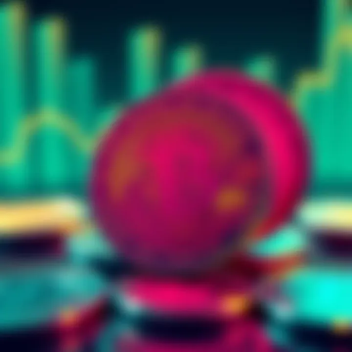 A visual representation of stablecoins with a cap symbol over them, depicting the Bank of England's discussion on ownership limits.