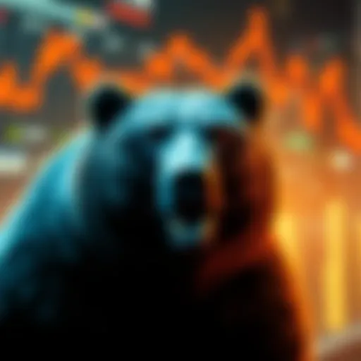 Graphic showing a bear to symbolize the stock market downturn predictions for fall 2026.
