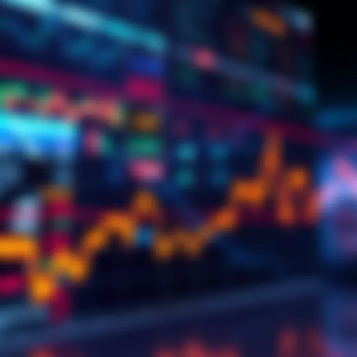 A line graph showing fluctuating stock prices, indicating a bear market with a downward trend.