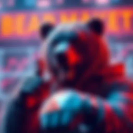 Tether founder showing caution with a bear symbol, indicating potential market downturn