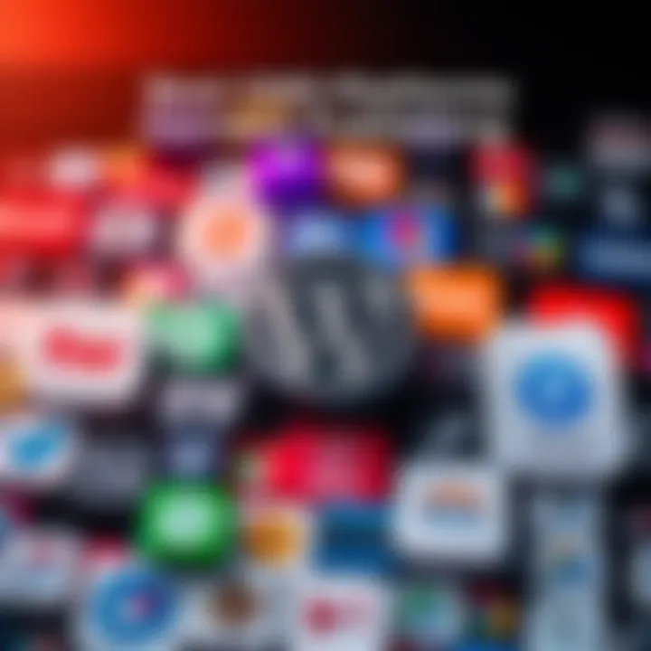 A collage of popular content management systems like WordPress, Webflow, and Ghost with their logos