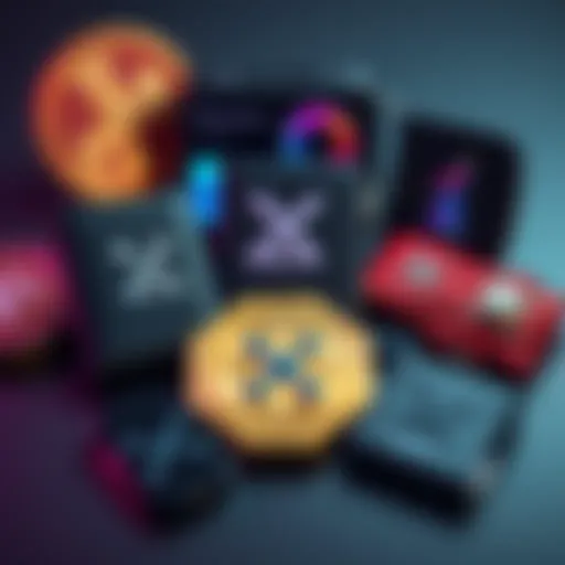 A collection of hardware wallets for secure storage of XRP, featuring various brands and designs.