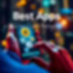 A person using a smartphone to make a cryptocurrency payment, showing various crypto logos on the screen.