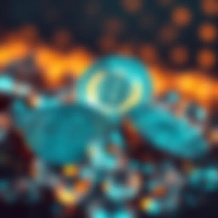 A close-up of BID tokens with diamonds in the background, symbolizing their connection in the market.