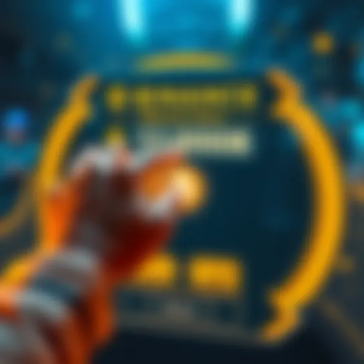 A person excitedly clicking a button on the Binance BitcoinButton game interface with a countdown timer visible, aiming to win 1 Bitcoin.