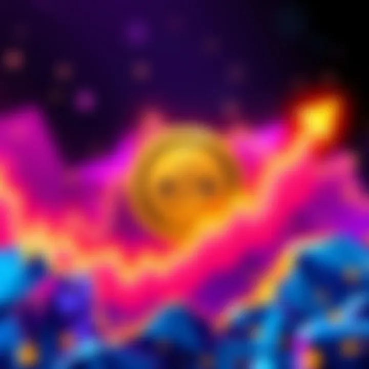 An illustration of Binance logo with Kaspa coin and upward trending graph