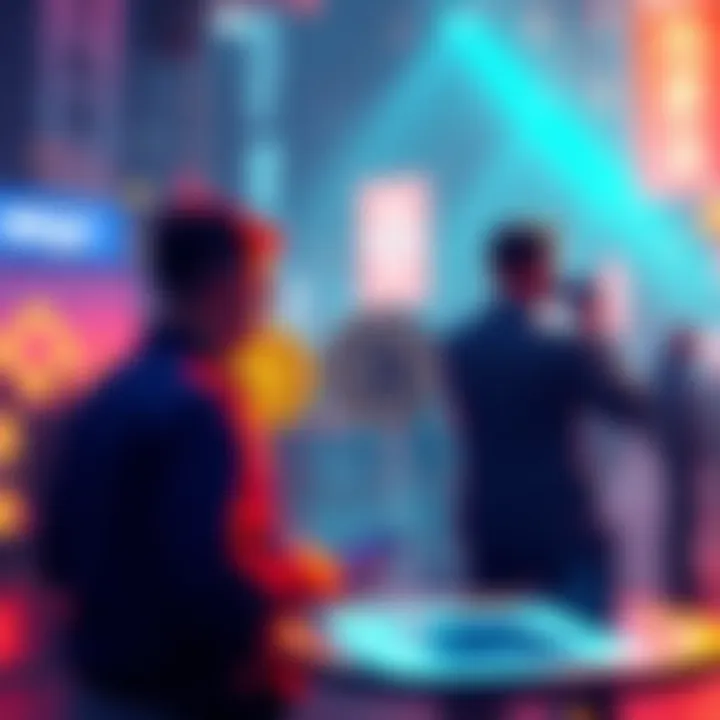 People engaging in staking ION rewards on BingX with a visual representation of ION and USDT assets