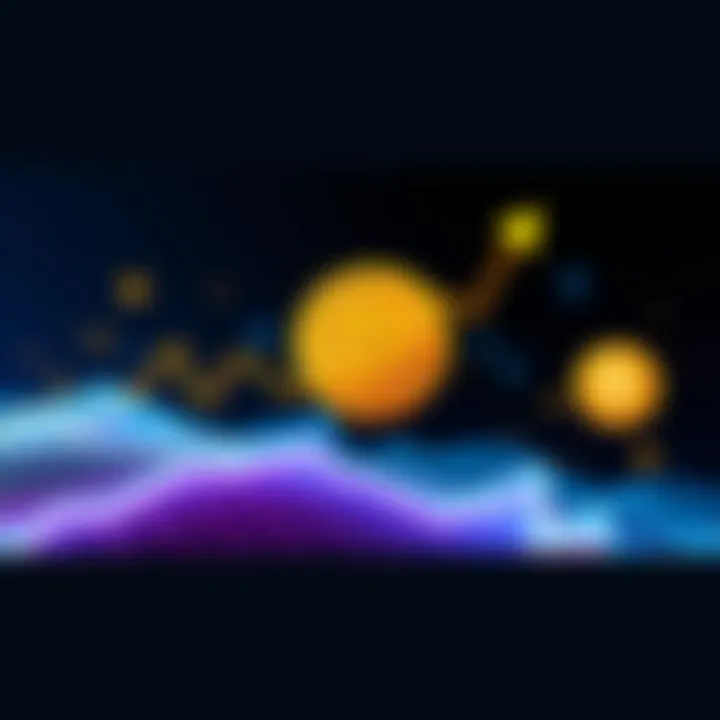 A simple line graph showing the price trends of Bitcoin and various altcoins with upward movement.