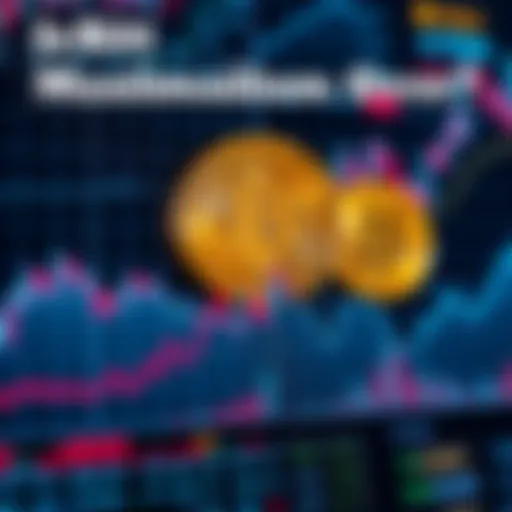 A digital chart showing the decline of Bitcoin compared to rising alternative cryptocurrencies