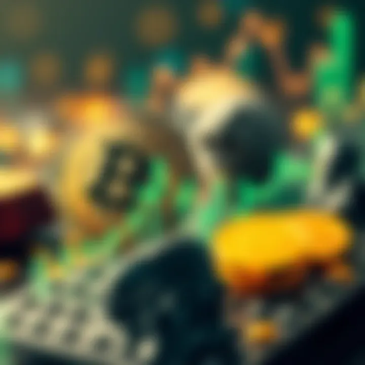 A visual representation of Bitcoin and gold, showing Bitcoin's rise in value over gold, with a chart indicating trends in 2026.