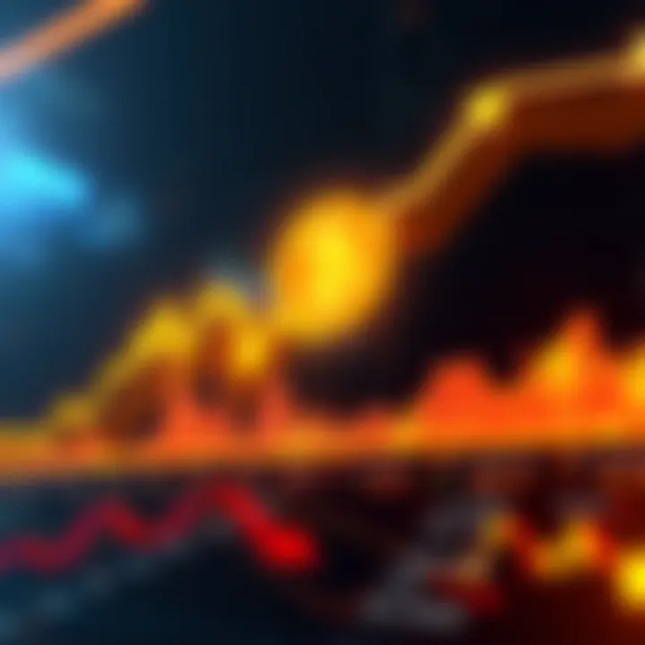 Bitcoin price chart showing rise and fall A graph illustrating Bitcoin's price surge to $97,000 and subsequent dip to $90,000, with arrows indicating market movement.