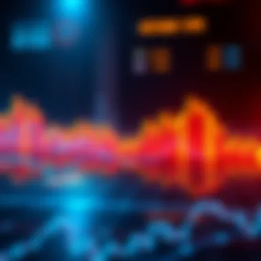 A Bitcoin price chart showing a downward trend with potential recovery points marked