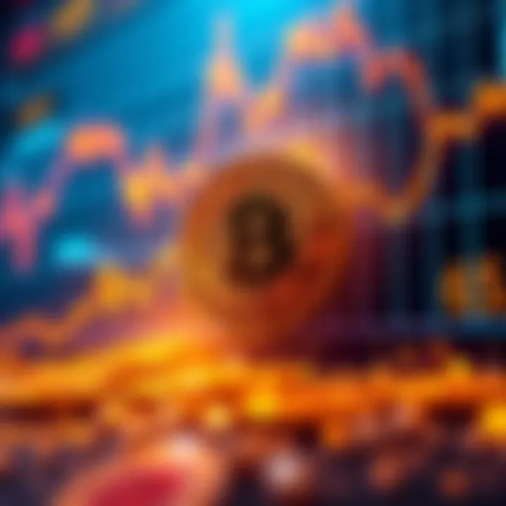 Bitcoin price chart A line graph showing Bitcoin's price rise towards 65K with a potential drop to 60K indicated
