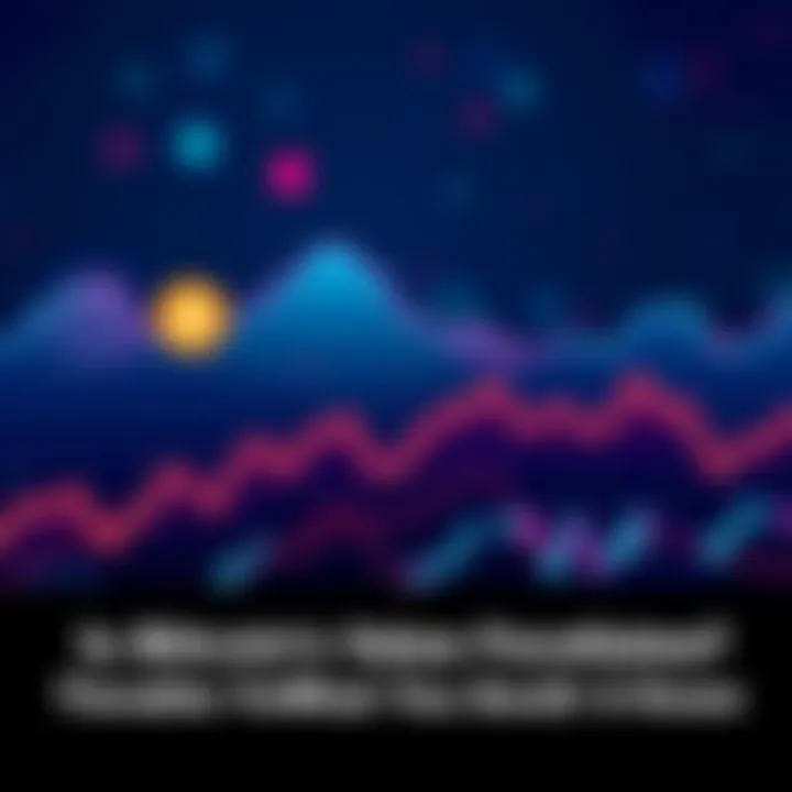 Line chart showing Bitcoin's fluctuating price trends over recent months, indicating a downward movement.