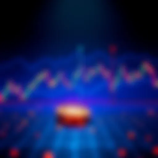 A line graph depicting Bitcoin's price fluctuations with noticeable dips, highlighting market concerns