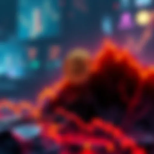 A graph showing Bitcoin's decline from a peak to a low, illustrating the sharp drop in value and market loss.