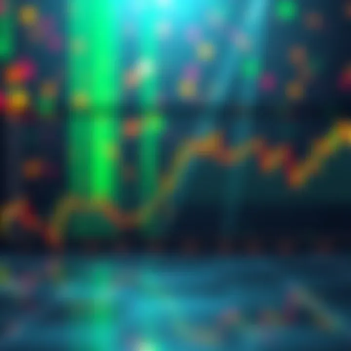 A digital graph showing the ups and downs of Bitcoin prices over time, with an emphasis on recent volatility.